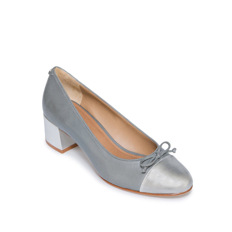 Grey Silver Women Bernardo Marisol Ballerina Pumps | HOC3896OA