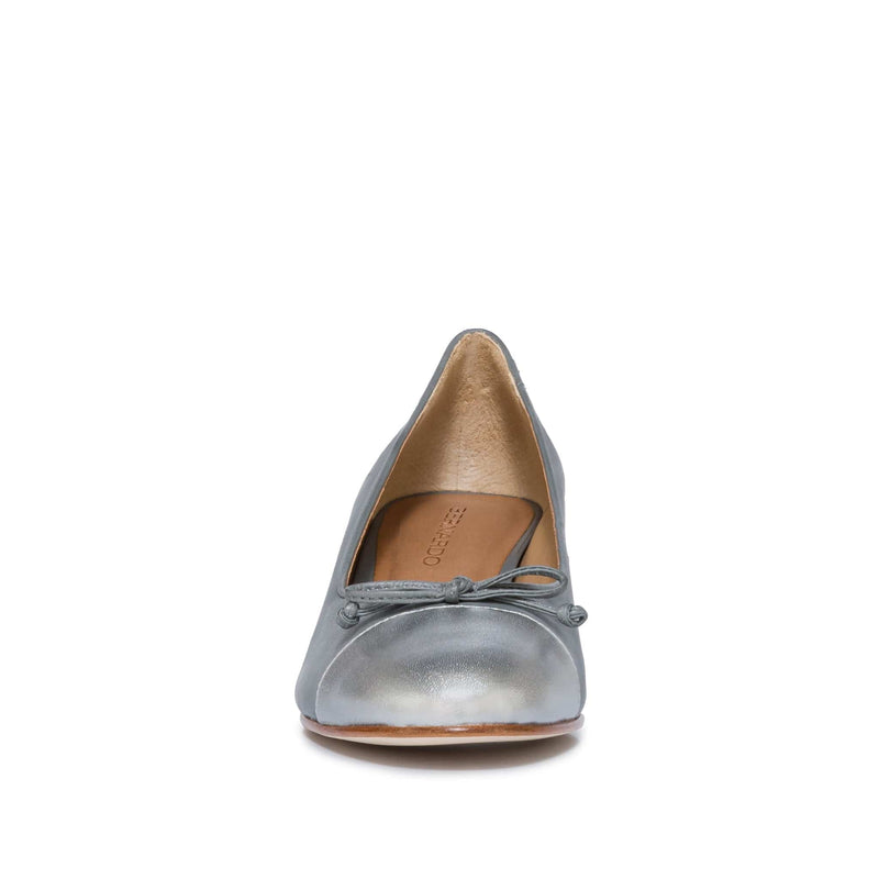 Grey Silver Women Bernardo Marisol Ballerina Pumps | HOC3896OA