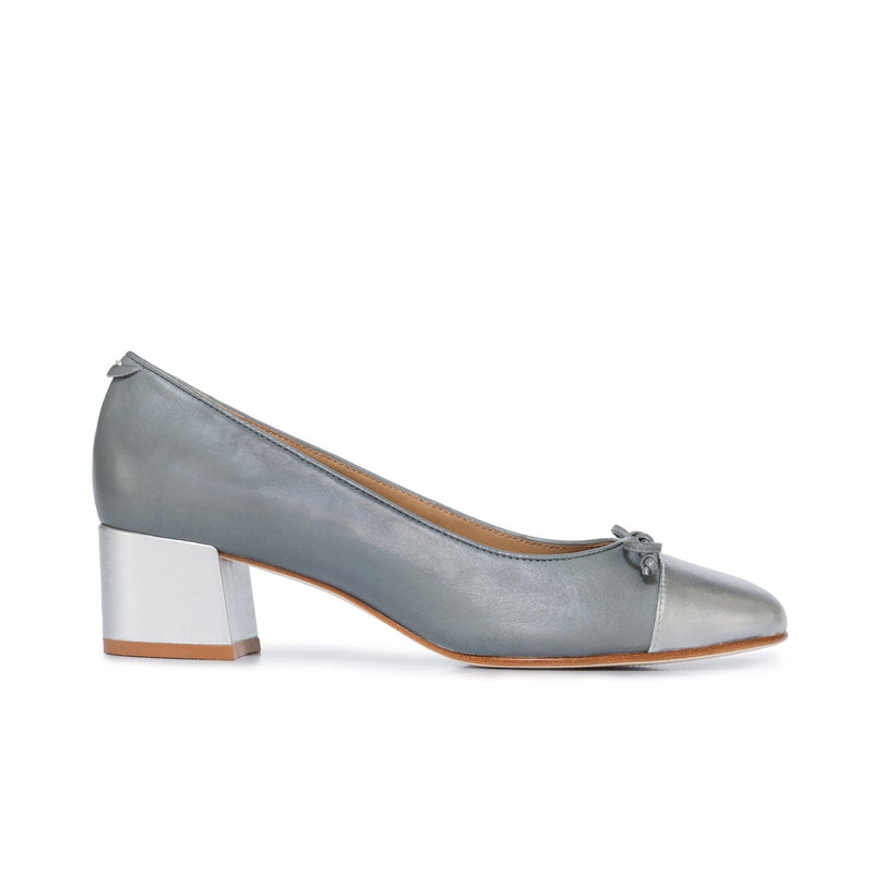 Grey Silver Women Bernardo Marisol Ballerina Pumps | HOC3896OA