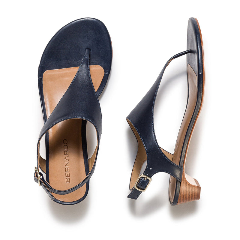 Navy Women Bernardo Goldy Demi Heels Sandals | BXW3240XF