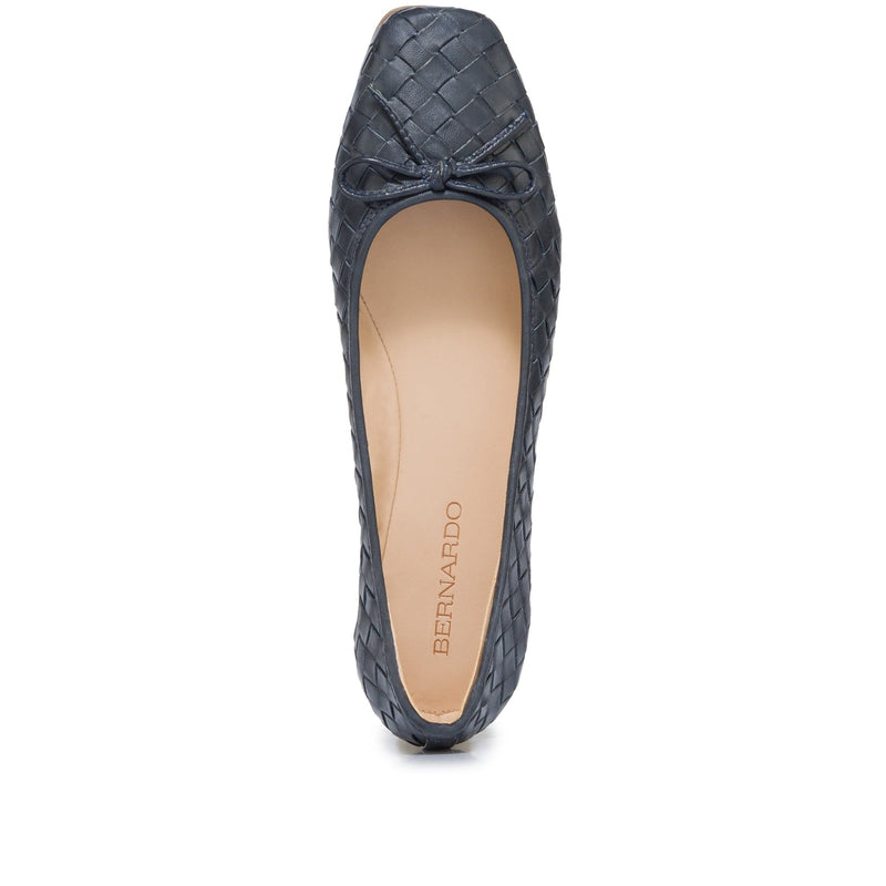 Navy Women Bernardo Gwynn Woven Ballet Flats | FVD6075FT