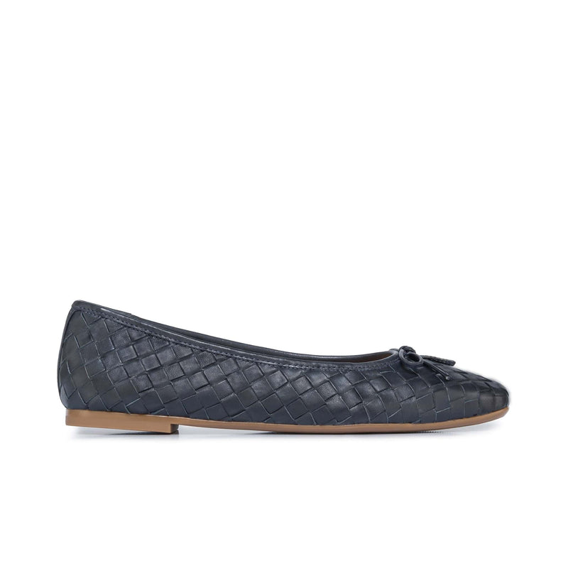 Navy Women Bernardo Gwynn Woven Ballet Flats | FVD6075FT