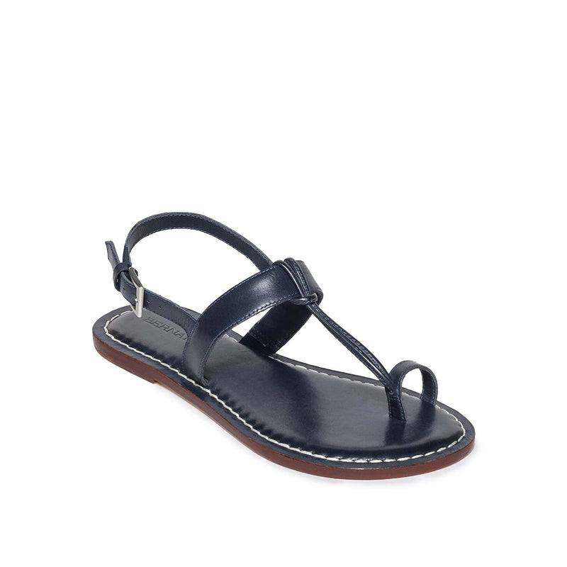 Navy Women Bernardo Maverick 2 Toe Ring Flat Sandals | NKX313SL