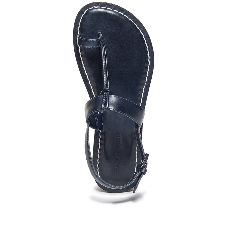 Navy Women Bernardo Maverick 2 Toe Ring Flat Sandals | NKX313SL