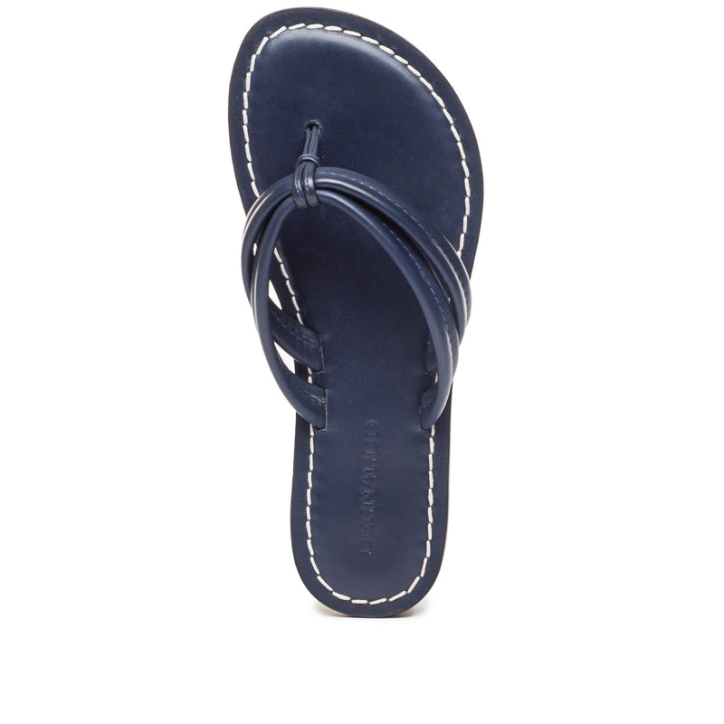 Navy Women Bernardo Miami Thong Slide Sandals | TWU558WT