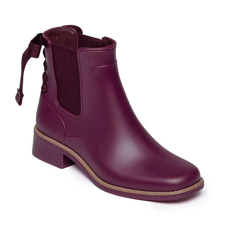 Purple Women Bernardo Briton Slip On Rain Chelsea Boots | DQJ9840OF