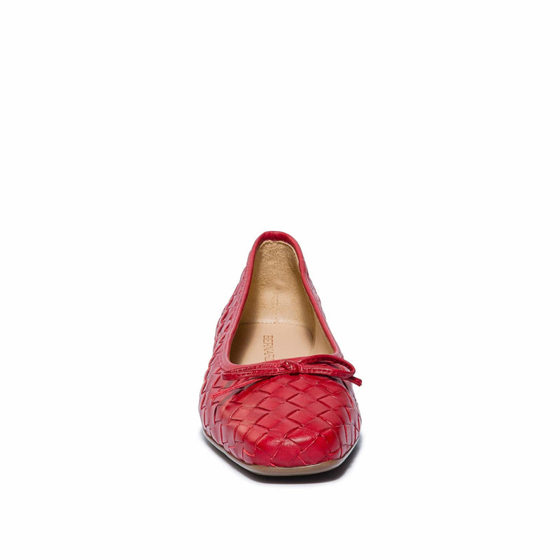 Red Women Bernardo Gwynn Woven Ballet Flats | IVT5060OD