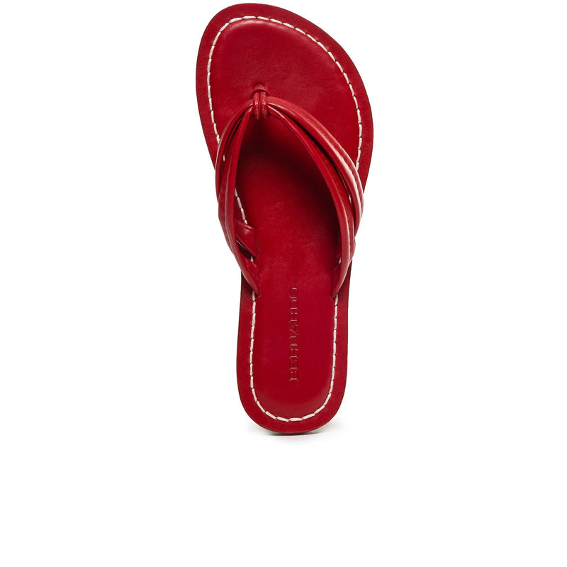 Red Women Bernardo Miami Thong Slide Sandals | SKQ2396WO