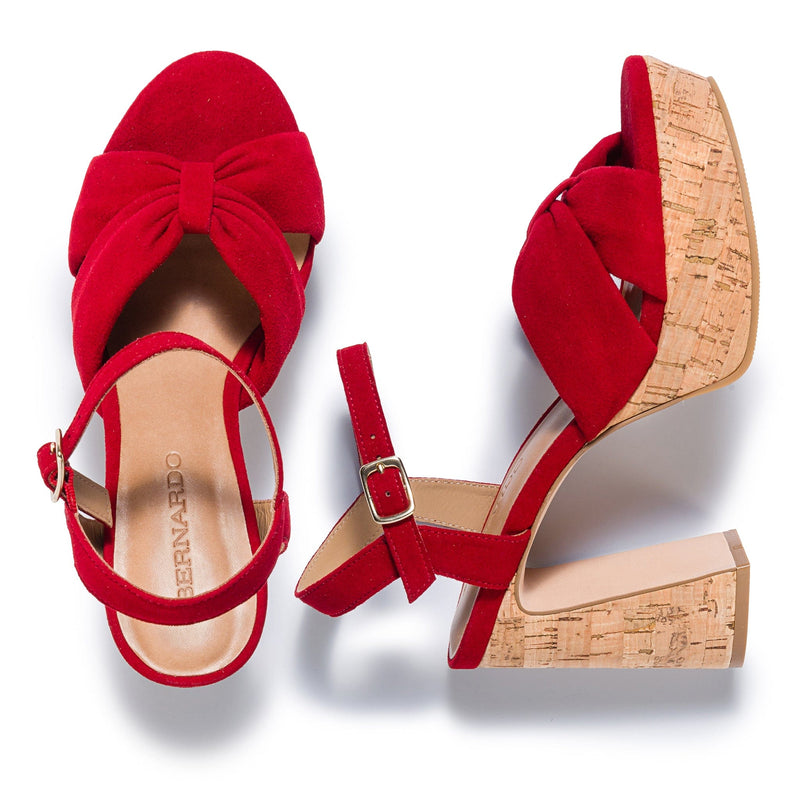 Red Women Bernardo Veronika Platform Sandals | DIQ4431ZA