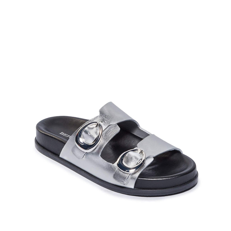 Silver Women Bernardo Evie Slide Sandals | XUI2114HR