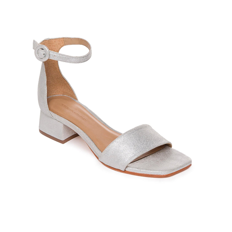 Silver Women Bernardo Jalena Low Heels Sandals | XGB6079DD