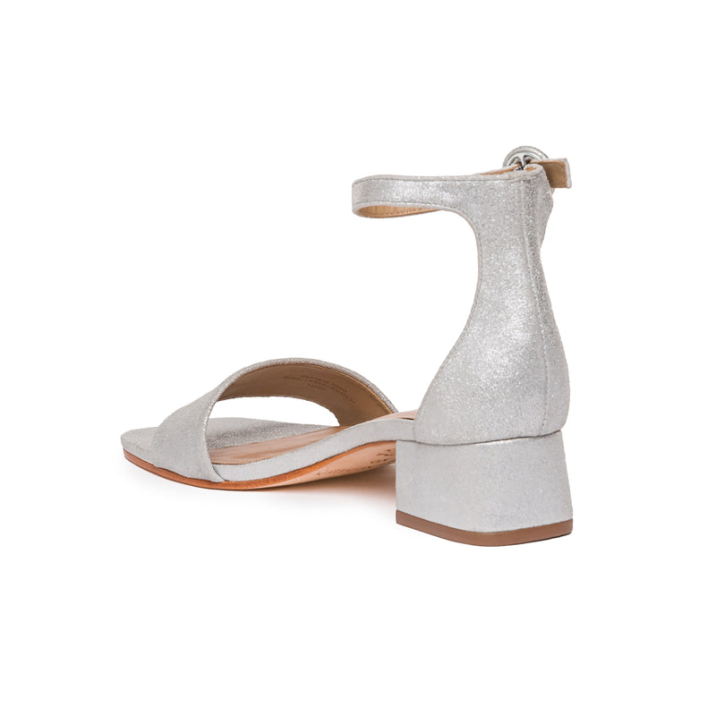 Silver Women Bernardo Jalena Low Heels Sandals | XGB6079DD