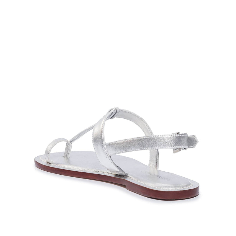 Silver Women Bernardo Maverick 2 Toe Ring Flat Sandals | JWZ5895BO