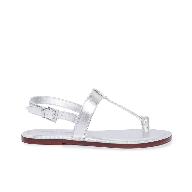 Silver Women Bernardo Maverick 2 Toe Ring Flat Sandals | JWZ5895BO