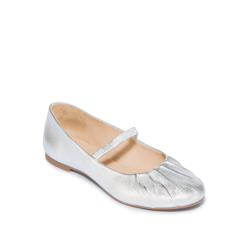 Silver Women Bernardo Savona Ballerina Ballet Flats | WYM4493WJ