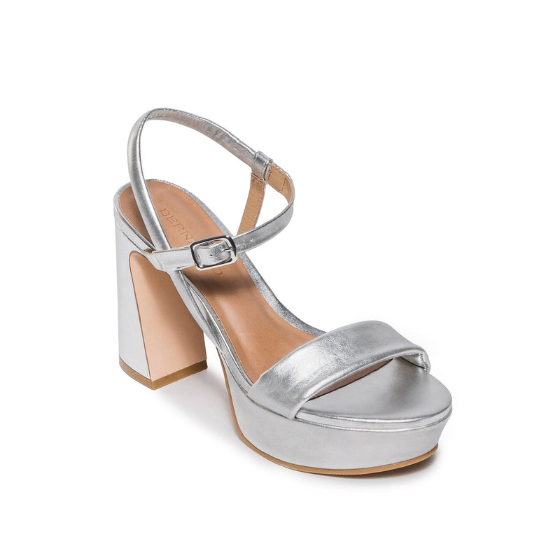 Silver Women Bernardo Ventura Platform Sandals | OPN1937MJ