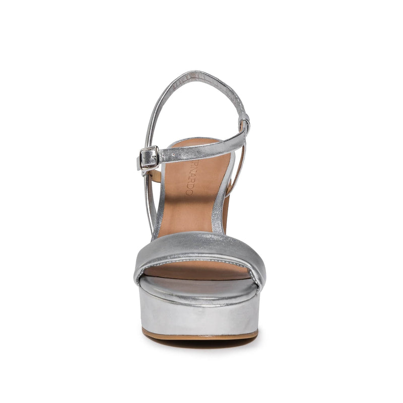 Silver Women Bernardo Ventura Platform Sandals | OPN1937MJ