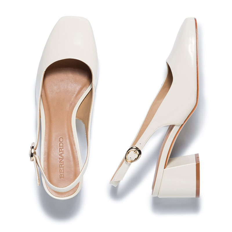 White Women Bernardo Alexia Slingback Pumps | KET5322DB