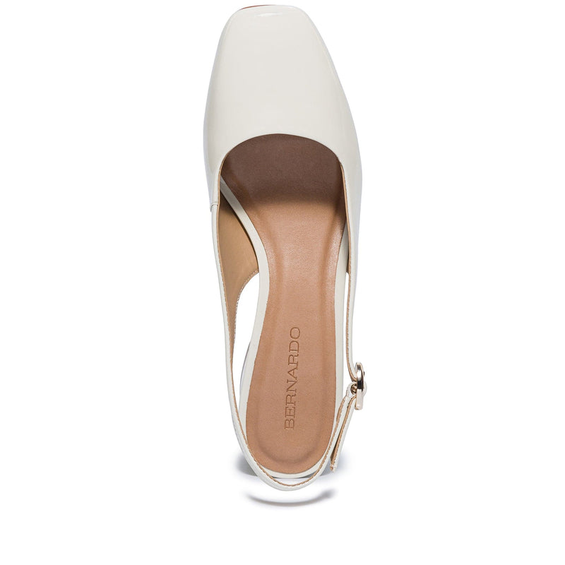 White Women Bernardo Alexia Slingback Pumps | KET5322DB