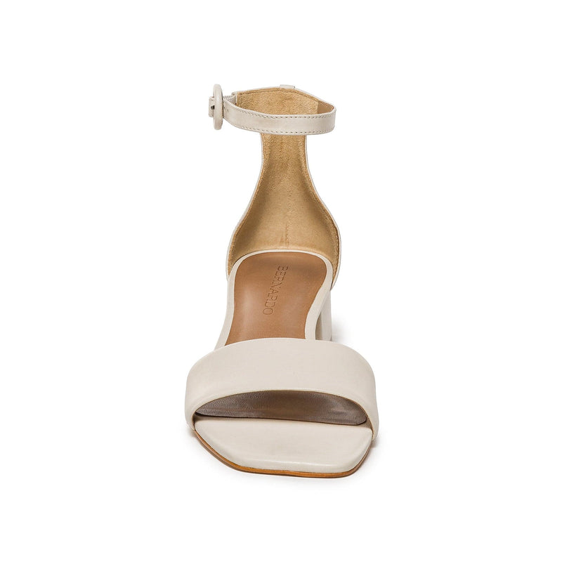 White Women Bernardo Jalena Low Heels Sandals | KJZ1110ZP