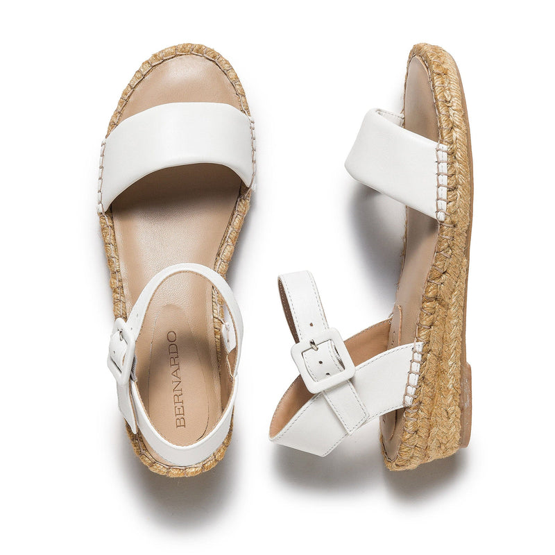 White Women Bernardo Madrid Espadrille Wedge Sandals | WAQ252CX