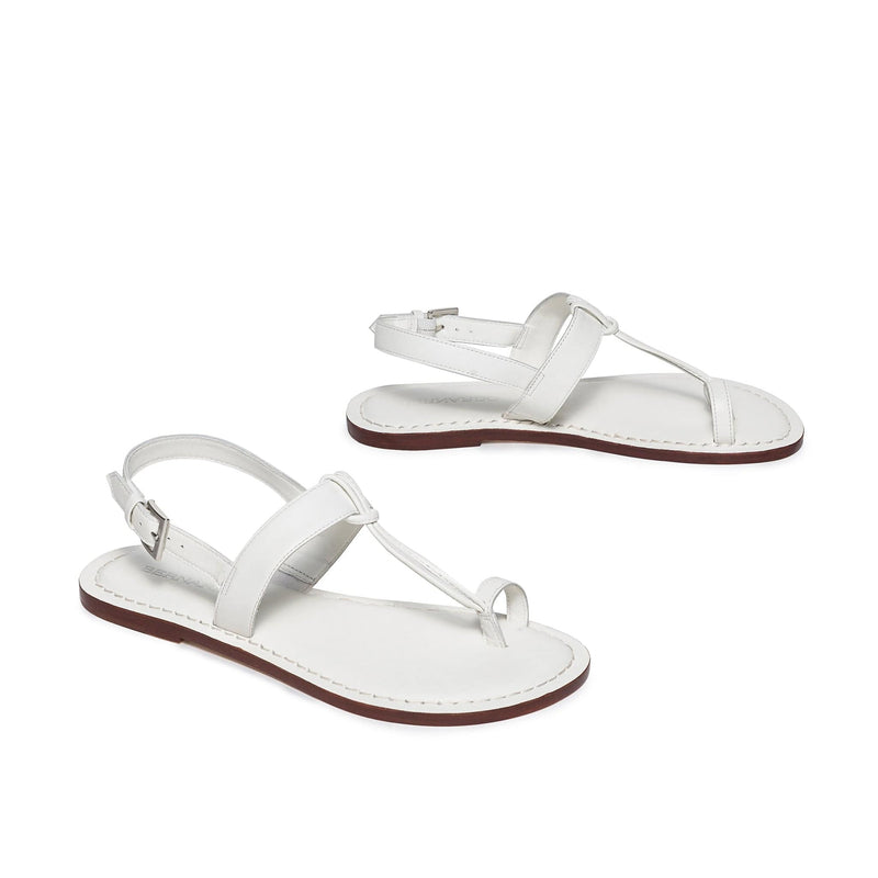 White Women Bernardo Maverick 2 Toe Ring Flat Sandals | INF2842SR