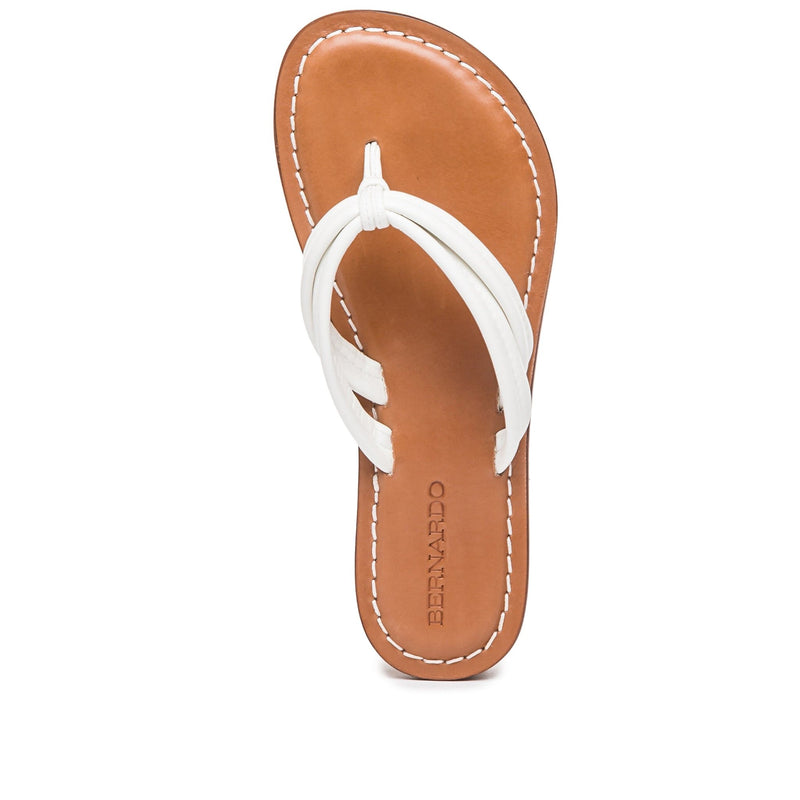 White Women Bernardo Miami Thong Slide Sandals | YMO3522SW