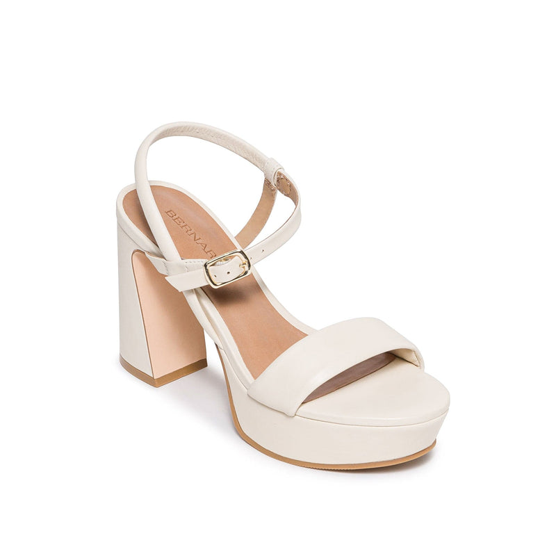 White Women Bernardo Ventura Platform Sandals | SXM761ZV