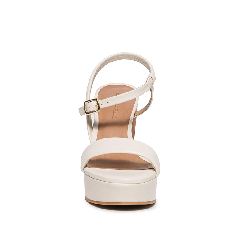 White Women Bernardo Ventura Platform Sandals | SXM761ZV